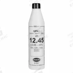 HACH Buffer Standard Solution: 500 mL Volume, Liquid, Bottle, Buffer, S11M008, 1. Key specifications — Brand: HACH; Chemical Family Type: Buffer; Container Type: Bottle; Form: Liquid; Manufacturer Part Number: S11M008; Product Type: Buffer Standard Solution.