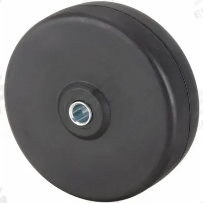 APPROVED VENDOR Caster Wheel: 4 in Wheel Dia., 1 1/4 in Wheel Wd, Rubber, 255 lb Load Rating - Solid Rubber Wheels