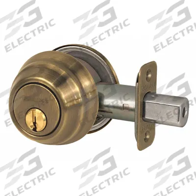 MASTER LOCK Deadbolt Lock: Cylindrical, 1 3/8 in Door Thick - Max - Standard Cylindrical Deadbolts