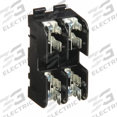 MERSEN Fuse Block: Open Block Design, 2 Pole, 480 V AC, Quick Connect/Screw - Fuse Blocks for UL Class G Fuses