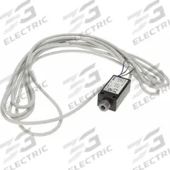 SMC Pressure Switch: 1/8 in Port Size, 12 to 24V DC, -101 kPa to 0 kPa, 0°C to 60°C, 3M, ZSE2 Series (MPN ZSE2-T1-55L). Key specifications — attr124221: ZSE2-T1-55L; attr124227: ZSE2; attr124234: PNP open collector 1 output, without analog output, 200 degrees adjustment; attr124235: 12 to 24V DC; attr1042233: Hardwired.