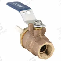 NIBCO Manual Two-Way Ball Valve: 3/4 in, Bronze, Straight, FNPT x FGHT, 600 psi Max. Pressure (CWP) (MPN T5857066HC 3/4). Key specifications — Brand: NIBCO; Handle: Lever.