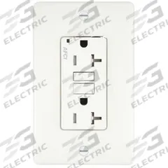 HUBBELL Receptacle: Duplex, 5-20, White, 125V AC, 20 A, 2 Pole / 3 Wire (MPN AFR20TRW)