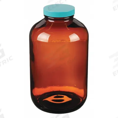 APPROVED VENDOR Wide Mouth Bottle: 2.5 L, 70-400, Amber, 12 Bottles - Amber Wide Mouth Glass Lab Bottles