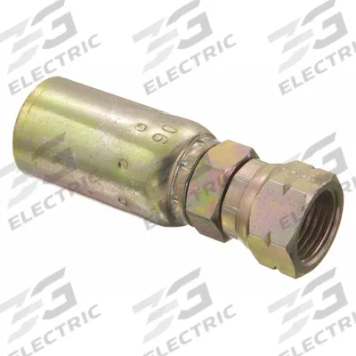 KURT Hydraulic Crimp Fitting: Carbon Steel, Straight, -12 For Hose Dash Size - Kurt Crimp Hydraulic Hose Fittings with ORS Connection
