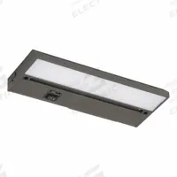 LED Under Cabinet: 8 in Lg, 290 lm, 2700K/3000K/4000K, 4.6 W, Plug-In or Hardwired, Bronze, Aluminum (MPN NLLP2-09RB). Key specifications — attr1262778: 120V AC; attr1262749: Plug-In or Hardwired; attr1262754: Integrated LED; attr1262758: Aluminum; attr1262760: Yes; attr1262765: LED; attr1262776: High/Low; attr1262780: 3000K.