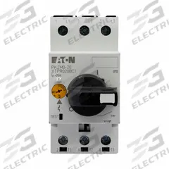 EATON Manual Motor Protector: Non-Reversing, 3 Poles, 20 A, Thermal Protection, Selector Switch (MPN XTPR020BC1). Key specifications — Maximum Voltage Rating: 600V AC; Brand: EATON; Thermal Units Required: None (Starter Includes Integrated Thermal Units); Frame Size (Width): 45mm (B Frame).
