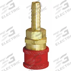 HANSEN Quick Coupler Body: Hose Barb, 5/16" (MPN RD707). Key specifications — Manufacturer Part Number: RD707; Hose Connection Gender: Male; Hose Connection Size: 5/16 in; Hose Connection Type: Hose Barb; Locking Type: Sleeve; Brand: HANSEN; Color Code: Red.
