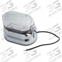 GROTE License Plate Light: Incandescent, License Plate Light, Clear, Rectangular, 2 in Overall Ht (MPN 60011). Key specifications — Standards: FMVSS 108; Electrical Connection: Pigtail; Brand: GROTE; Installation Type: Permanent; Lens Color: Clear; Mount Type: Screw; Lighting Technology: Incandescent; Light Type: License Plate Light.