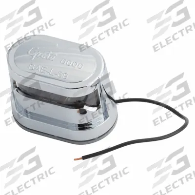 GROTE License Plate Light: Incandescent, License Plate Light, Clear, Rectangular - Vehicle License Plate Lights