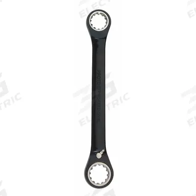 PROTO Box End Wrench: Black Chrome, 13/16 in_15/16 in Head Size, 10 1/4 in Overall Lg - SAE, Double End, 12-Point, Ratcheting Box End Wrenches