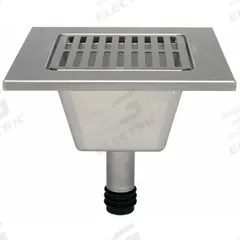 ZURN Floor Sink Liner: 12 3/8 in Overall Wd, 5 3/4 in Sump Dp, 2 in Nominal Pipe Size, Gasket (MPN Z1900-RL2). Key specifications — Color: Silver; Grate Material: Stainless Steel; Connection Type: Gasket; Brand: ZURN; Grate Opening Type: Full Grate; Finish: Stainless Steel.