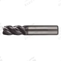 CLEVELAND Corner Radius End Mill: Carbide, TiAlN Coated, 4 Flute, 3/16" Mill Dia, 3/8" LOC, 2" OAL (MPN C80008)