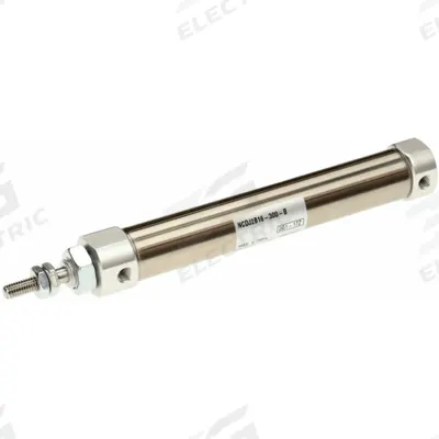 SMC Compact Cylinder: 3/8 in Bore, 3/4 in Stroke, Non-Repairable, Brass, Clevis Mounting - Rear Pivot Mount Cylinders