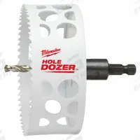 MILWAUKEE Hole Saw: 4 1/4 in Saw Dia., 3/5 Teeth per Inch, 1 5/8 in Max. Cutting Dp, Bi-Metal (MPN 49-56-9689). Key specifications — attr1098070: 3/5; attr1098087: MILWAUKEE; attr1098073: 5/8"-18.