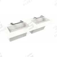 BRADLEY Wash Station: OmniDeck, Glacier, Terreon®, Sensor, 63 in Overall Lg, 26 in Overall Wd (MPN S93-758). Key specifications — Series: OmniDeck; Includes: Soap Dispenser; Color: Glacier; Brand: BRADLEY; Sink Type: Wash Station; Material: Terreon®; Sink Material: Polymer Resin.
