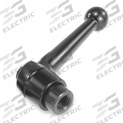 KIPP Adjustable Handle: Zinc w/ SS Thread, M10 - Ball-Style Adjustable Handles with Threaded Hole
