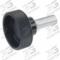 Knurled Screws; Knurled Hand Knobs: Knurled, Plastic w/ Steel Thread, M4 Thread, 10 mm Thread Lg (MPN 421-M4-10). Key specifications — Brand: JW WINCO; Color: Black.
