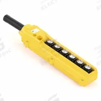 KH INDUSTRIES Pendant Control Station: (6) Push Buttons, 1NO, No Legend, NEMA 4/4X, (6) Push Buttons (MPN CPH06-D2D-000A). Key specifications — AC Contact Rating: 5 A @ 125/240 V; Action: Momentary/Momentary/Momentary/Momentary/Momentary/Momentary; DC Contact Rating: 2 A @ 24 V; Enclosure Material: Thermoplastic; Hub Style: Dead-End; Legend: No Legend; Operator Configuration: (6) Push Buttons; Brand: KH INDUSTRIES.