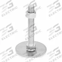 JW WINCO Male-End Leveling Mount: Swiveling Stud, 1/2"-13 Thread Size, 1.57 in, 2,698 lbf Capacity (MPN 41-40-1/2X13-100-D0-SK). Key specifications — Finish: Plain; Base Shape: Round; Load Capacity: 2,698 lbf; Mounting Holes: Mounting Holes Included; Includes: Nut; Hex Size: 11/16 in.