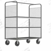 VALLEY CRAFT Cage Cart: 2,000 lb, Overall Dim. 57 in L x 30 in W x 68 in H, Adj, 2 Shelves, Rubber (MPN F89057VCGY). Key specifications — Caster/Wheel Configuration: (2) Swivel; Color: Gray; Shelf Adjustability: Adjustable; Brand: VALLEY CRAFT.