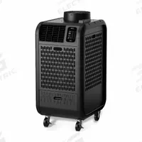 MOVINCOOL Portable Air Conditioner: 550 sq ft – 700 sq ft, 16,800 BtuH, 115V AC, Cooling Only (MPN Climate Pro K18e). Key specifications — Compatible Location: Indoor; Voltage: 115V AC; Includes Air Filter: Air Filter Included; Brand: MOVINCOOL.