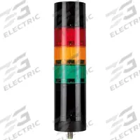 MURRELEKTRONIK Tower Light Assembly: 3 Tier, Amber/Green/Red, Sounder Tier Included, Flashing (MPN 4000-76705-5310000). Key specifications — Manufacturer Part Number: 4000-76705-5310000; Brand: MURRELEKTRONIK; Operating Voltage: 21.6 to 26.4V; Light Tier Color: Green.