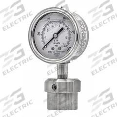 PIC GAUGES Pressure Gauge with Diaphragm Seal: 0 psi to 100 psi, 301L/0JJJ, 2 1/2 in Dial, Glycerin (MPN 301L254E/0JJJ100). Key specifications — Brand: PIC GAUGES; Gauge Case Liquid: None; Seal Fill Liquid: Glycerin; Seal Lower Housing Material: 316 Stainless Steel; Accuracy: ±2-1-2%; Gauge Wetted Parts: Stainless Steel.