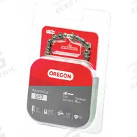 OREGON Chainsaw Chain: 16 in Compatible Bar Lg, 3/8 in, 0.05 in Gauge, 57 Links, 5/32 in File Size (MPN S57). Key specifications — attr977596: OREGON; attr977598: Stanley Black & Decker; attr977603: 3/8 in.