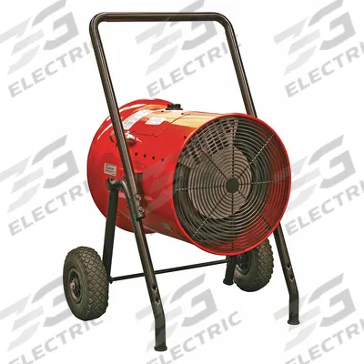 QMARK Portable Electric Salamander Heater: 15kW Watt Output, Hardwired, 240V AC - Portable Salamander Electric Jobsite & Garage Heaters