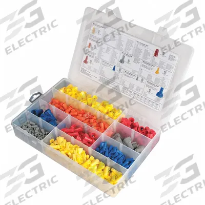 GARDNER BENDER Wire Connector Kit,6 to 22 AWG,PK570: 570 Pieces - Mixed Wire Connector & Terminal Sets