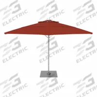 CALIFORNIA UMBRELLA Outdoor Umbrella: Terra Cotta, Aluminum/Steel, Hand Crank, 156 3/8 in Overall Ht (MPN SOLA118001-6022). Key specifications — Brand: CALIFORNIA UMBRELLA; Canopy Color: Terra Cotta; Includes Base: Yes; Includes Lights: No; Opening Mechanism: Hand Crank; Pole Material: Aluminum.