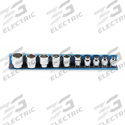 PROTO Stubby Socket Set: 3/8 in Drive, 10 Piece, 6-Point, SAE - SAE & Metric Socket Sets