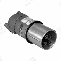 APPLETON ELECTRIC Pin and Sleeve Plug: Gray, 600V AC, Three Phase, 200 A, 4 Pole, 3 Wire (MPN AP20034E). Key specifications — Brand: APPLETON ELECTRIC.