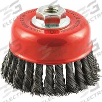 APPROVED VENDOR Cup Brush: Twisted Steel, 4 in Dia, 0.014 in Fill Dia, 5/8"-11 Arbor (MPN 66254442984). Key specifications — Brand: APPROVED VENDOR; Bristle Type: Standard Twist Knot Wire; Connection Size & Type: 5/8"-11 Arbor Hole.