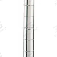 METRO Industrial Wire Shelving Post: 74 in x 1 in, Stainless Steel, Split Sleeve, Silver, 4 Posts (MPN 74PS -4). Key specifications — Brand: METRO; Resistance Properties: Corrosion-Resistant; Recommended Environments: Wet; Leveling Feet Included: Yes; Color: Silver; Finish: Stainless Steel; Material: Stainless Steel.