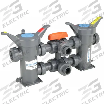 HAYWARD Basket Strainer: PVC, 0.0312 in Screen Size, Dual, Socket and Threaded - PVC Basket Strainers