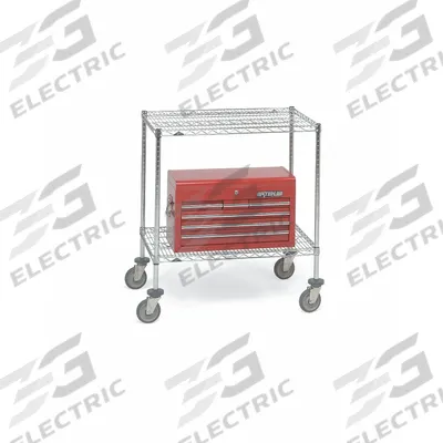 METRO Wire Shelving Unit: 36 in x 18 in x 39 7/8 in, Dry, Split Sleeve, 2 Shelves - Mobile Wire Shelving for Dry Use
