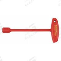 WIHA Hollow Round Shank Nut Driver: T-Handle, Metric, Without Magnetized Tip, Std, 17 mm Tip Size (MPN 33641). Key specifications — attr1214485: Round; attr1214505: WIHA.