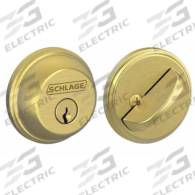 SCHLAGE Deadbolt Lock: Cylindrical, 1 3/8 in Door Thick - Max - Standard Cylindrical Deadbolts