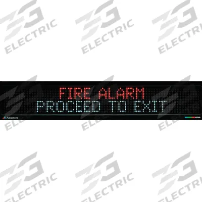 ALPHA LED Message Sign: Indoor/Outdoor, 1 Faces, Wall, 7 2/5 in Overall Ht - Safety