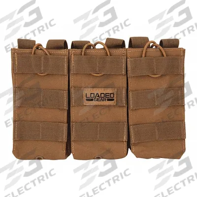 BARSKA Magazine Pouch: Tan, Nylon, 9 3/4 in x 6 1/2 in - Duty Equipment Pouches