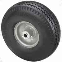 MARASTAR Flat-Free Wheel: 10 5/16 in Wheel Dia., 3 1/4 in Wheel Wd, Polyurethane, 4 in Hub Lg, Steel (MPN 00015). Key specifications — Brand: MARASTAR; Tire Sidewall Number: 4.10/3.50-4.