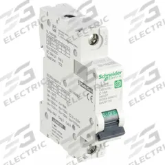SCHNEIDER IEC Supplementary Protector: 16 A Amps, 250V DC, 5kA at 250V DC, Screw Clamp, C60H-DC, C (MPN M9U21116). Key specifications — Brand: SCHNEIDER; Terminal Connection: Screw Clamp; DC Voltage Rating: 250V DC; Max. AIR Rating: 5kA at 250V DC; Series: C60H-DC; AC Voltage Rating: Not Rated; Curve Type: C.