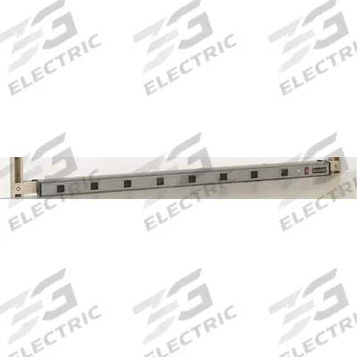 PRO-LINE Power Strip: 60 in Overall Wd, 2 in Overall Dp, Aluminum - Power Strips & Mounting Panels for Workbenches