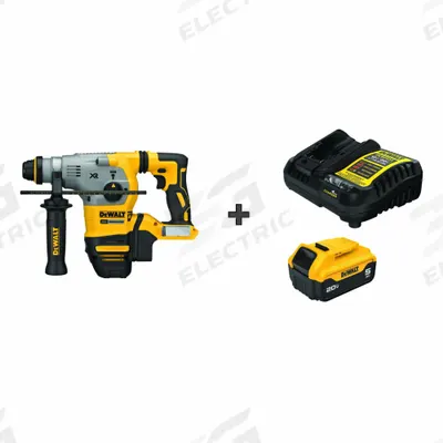 DEWALT Cordless Rotary Hammer: D-Handle, 20V DC, SDS-Plus, 2 1/2 in max, 5.0 Ah - DEWALT Cordless Rotary Hammers