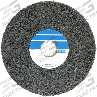 NORTON Convolute Wheel: 6 in Dia x 4 in W, 1 in Arbor, Silicon Carbide, Medium - Final Finishing Wheels for Stainless Steel & Nickel Alloys