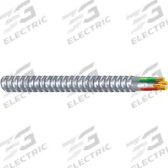 SOUTHWIRE Metallic Clad Building Cable: 6 AWG, 2 Conductors, Copper, 2,500 ft, Aluminum, Std (MPN 68710306). Key specifications — Brand: SOUTHWIRE.