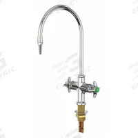 INSTOCK Laboratory Faucet: Faucet, Single-Post, For Cold Water/Hot Water Media, 2 Handles, 1 Outlets (MPN GRL412-8). Key specifications — Brand: INSTOCK; Color/Finish: Chrome; Inlet Connection Type: IPS; Index Text: HW; Product Type: Faucet; Index Color: Red; Flow Pattern: Inline.