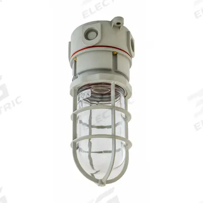 HUBBELL WIRING DEVICE-KELLEMS Vapor Tight Fixture: 150 W, 125V AC, Ceiling Mount - Bulb-Dependent Jelly Jar Vapor-Tight Light Fixtures